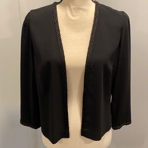 Reiss Black Open 'Veronica' Cardigan